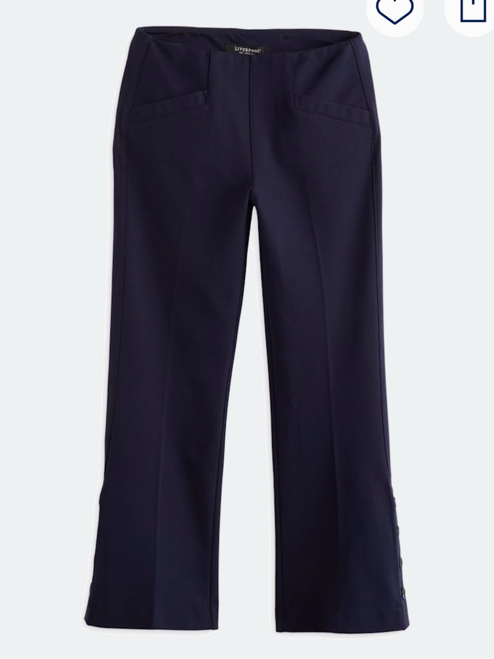 Classic Navy Straight-Leg Dress Pants